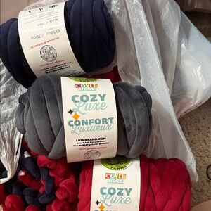 6 bundles of cozy luxe yarn